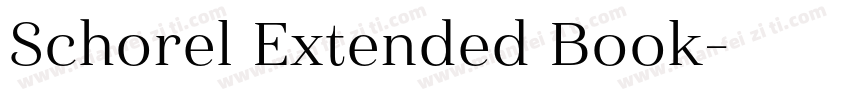 Schorel Extended Book字体转换